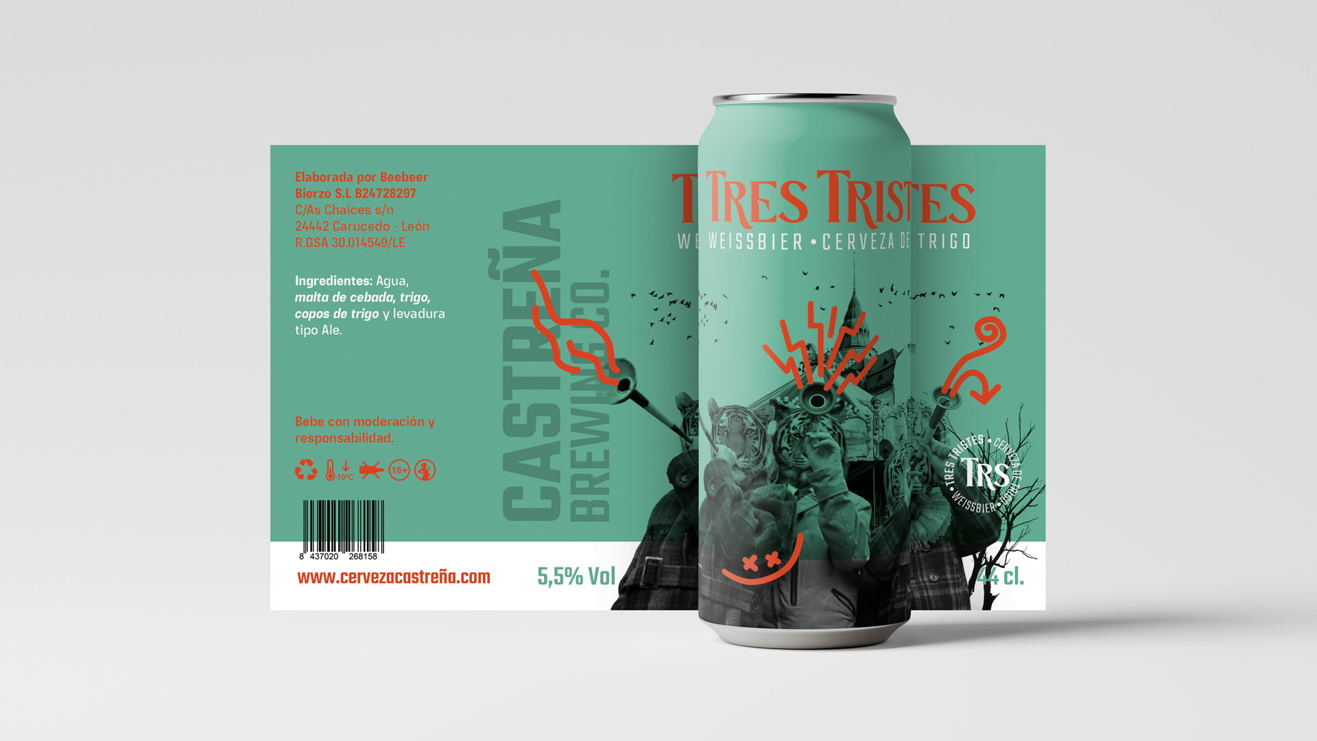 Cerveza Tres Triste Castreña